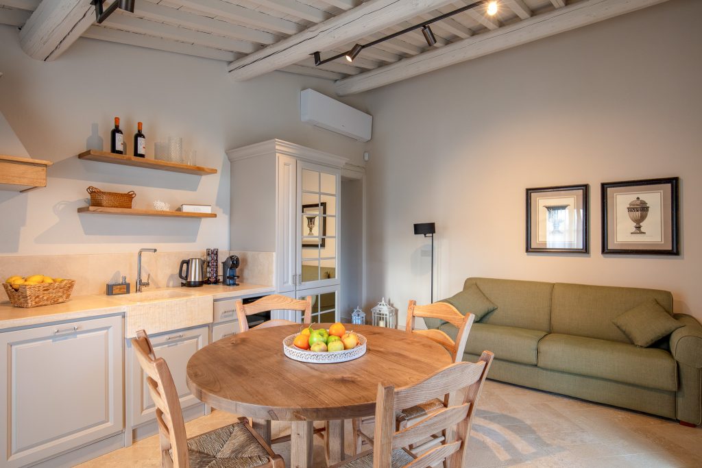 Cucina e salotto dell'appartamento Libeccio